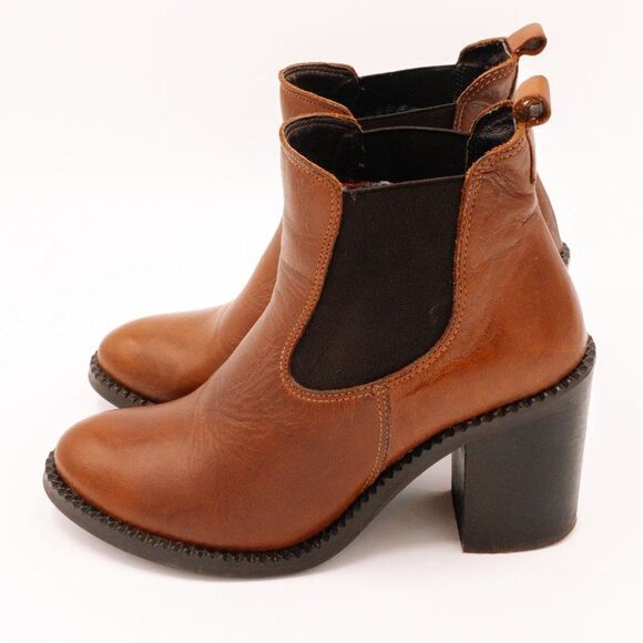 Wera of Stockholm Leather Chelsea Heel Boot Size 6 - Picture 3 of 8